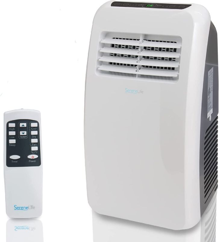 Photo 1 of ***MISSING ACCESORIES*** SereneLife SLPAC8 Portable Air Conditioner Compact Home AC Cooling Unit with Built-in Dehumidifier & Fan Modes, Quiet Operation, Includes Window Mount Kit, 8,000 BTU, White

