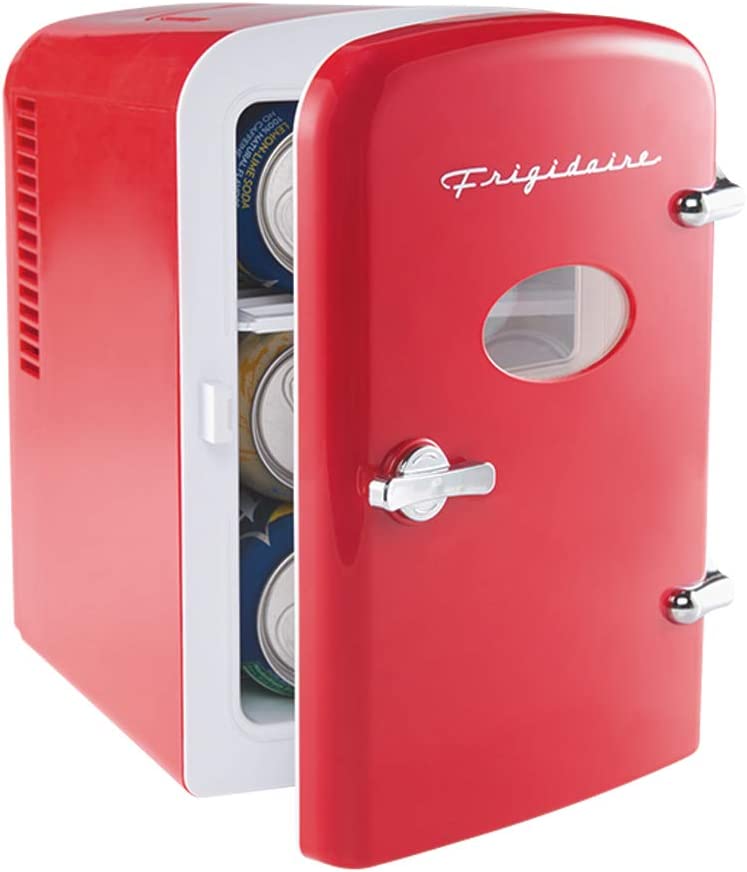 Photo 1 of Frigidaire RED EFMIS129- CP4 Mini Portable Compact Personal Fridge Cooler, 4 Liter Capacity Chills Six 12 oz Cans, 100% Freon-Free & Eco Friendly, Includes Plugs for Home Outlet & 12V Car Charger
