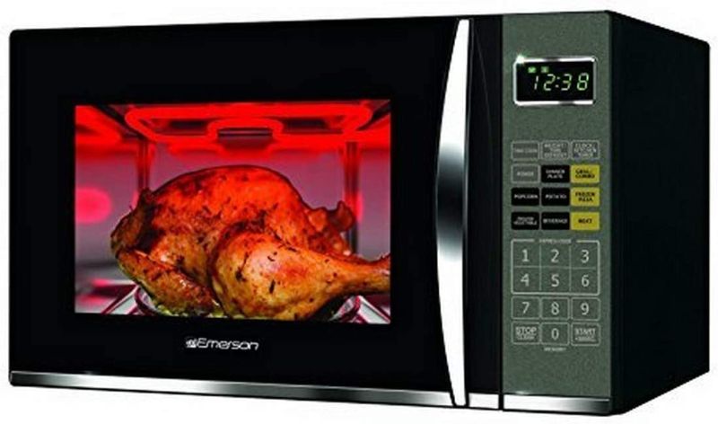 Photo 1 of Emerson 1.2 CU. FT. 1100W Griller Microwave Oven with Touch Control, Stainless Steel, MWG9115SB
