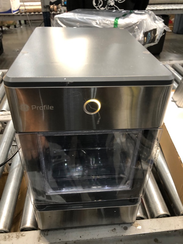 Photo 3 of GE Profile Opal | Countertop Nugget Ice Maker with Side Tank | Portable Ice Machine Makes up to 24 lbs. of Ice Per Day | Stainless Steel Finish
