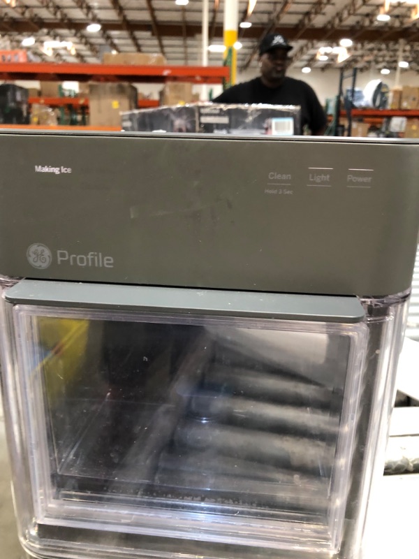 Photo 4 of GE Profile Opal 2.0 | Countertop Nugget Ice Maker with Side Tank | Ice Machine with WiFi Connectivity | Smart Home Kitchen Essentials | Stainless Steel (USED. POWERS ON)