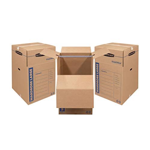 Photo 3 of Bankers Box SmoothMove Wardrobe Box Large, 3 Pack (8811001) *Minor Cut On One Box*
