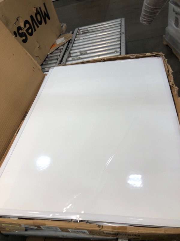 Photo 2 of Mobile Whiteboard - 48x36 Large Height Adjust 360° Rolling Double Sided Dry Erase Board *Minor Dent on White Board*