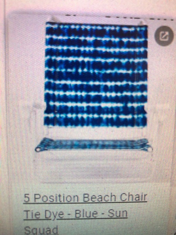 Photo 1 of 5 POSITION BEACH CHAIR TIE DYE-BLUE-SUN SQUAD