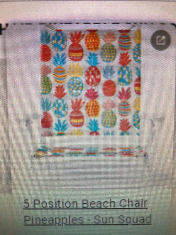 Photo 1 of 5 POSITION BEACH CHAIR PINEAPPLES-SUN SQUAD