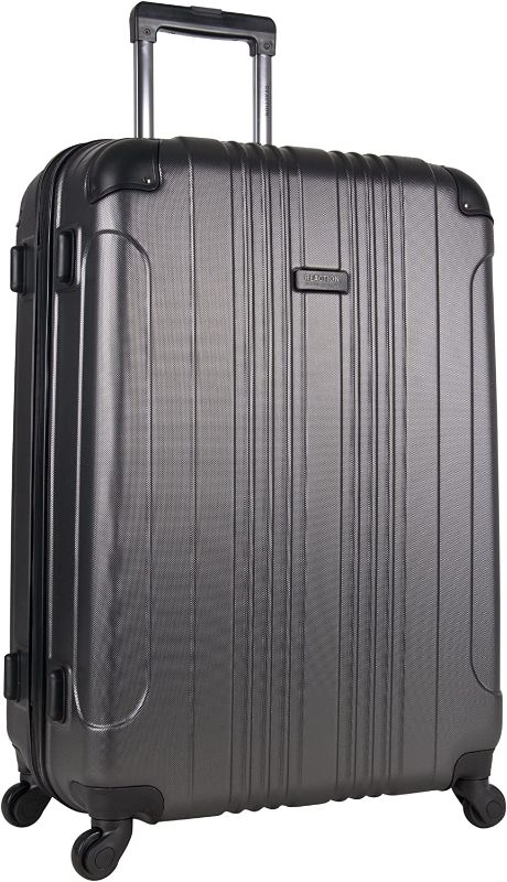 Photo 1 of USED: KENNETH COLE REACTION Out Of Bounds Luggage Collection Lightweight Durable Hardside 4-Wheel Spinner Travel Suitcase Bags, Charcoal, 28-Inch Checked
