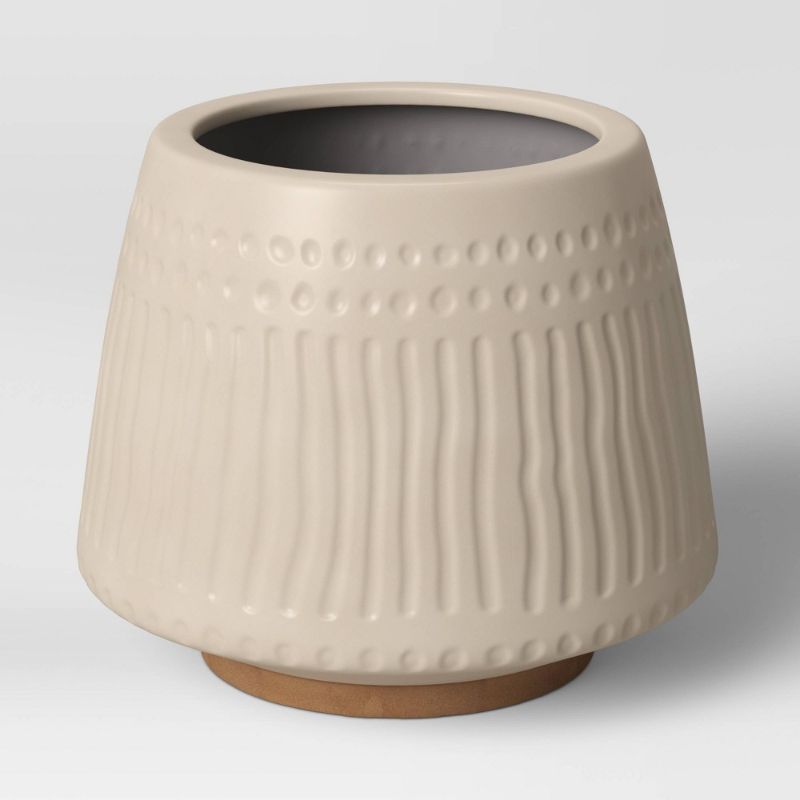 Photo 1 of 12 Textured Ceramic Planter White - Opalhouse
