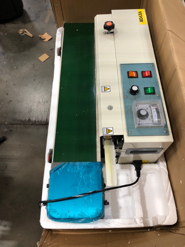 Photo 2 of  Happybuy FR-900 Continuous Band Sealer, Automatic Horizontal Band Sealer 110V, Continuous Sealing Machine Temperature Control, Bag Sealer Machine for PVC Bags Films 33 x 15 x 11 inches

