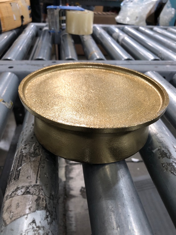 Photo 1 of 2" X 7" Aluminum Pillar Candle Holder Gold - Threshold™
