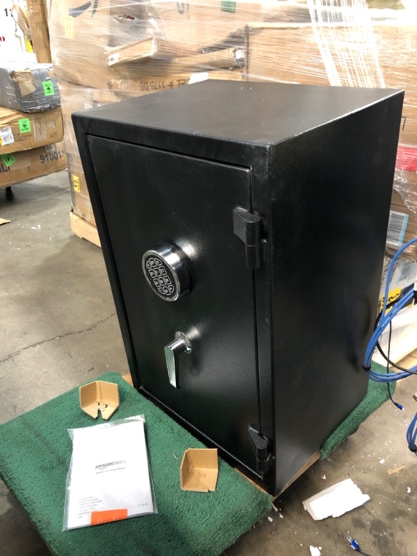 Photo 1 of Amazon Basics Fire Resistant Security Safe with Programmable Electronic Keypad - 2.1 Cubic Feet, 16.93 x 25.98 x 13.8 inches
