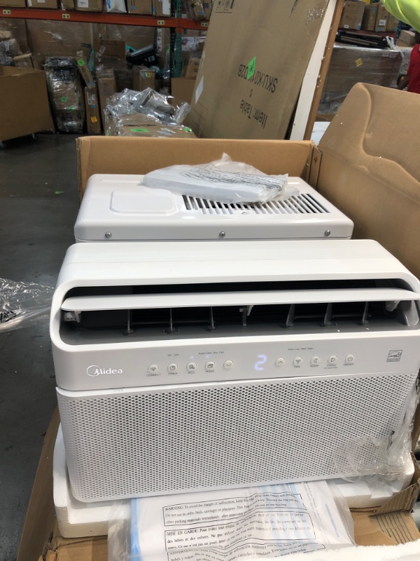 Photo 2 of Midea 8,000 BTU U-Shaped Smart Inverter Window Air Conditioner–Cools up to 350 Sq. Ft., Ultra Quiet with Open Window Flexibility, Works with Alexa/Google Assistant, 35% Energy Savings, Remote Control
