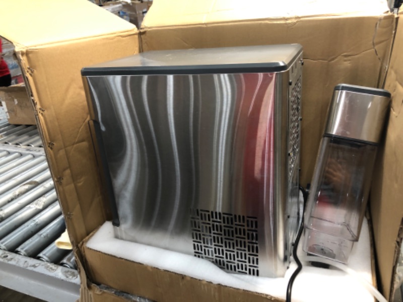 Photo 2 of GE Profile Opal | Countertop Nugget Ice Maker with Side Tank | Portable Ice Machine Makes up to 24 Lbs. of Ice per Day | Stainless Steel Finish
