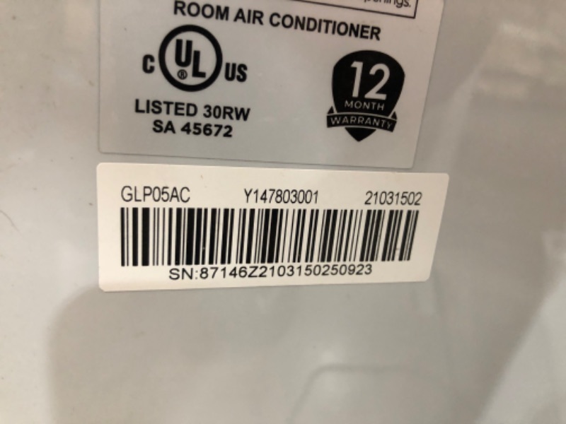 Photo 1 of TURBRO Greenland 8,000 BTU Portable Air Conditioner, Dehumidifier and Fan, 3-in-1 Floor AC Unit for Rooms up to 300 Sq Ft, Sleep Mode, Timer, Remote Included (5,000 BTU SACC)

