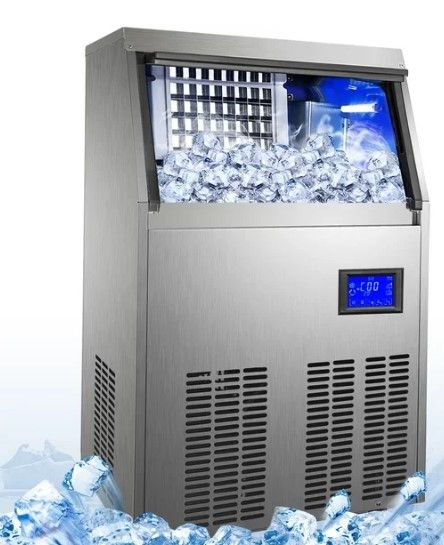 Photo 1 of VEVORbrand Commercial Ice Maker 80 - 90 lbs/24H,Ice Machine with 33 lbs Storage Bin, Clear Cube, Advanced LCD Panel, Auto Operation, Blue Light, Fully Upgrade
