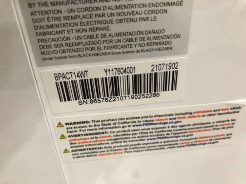 Photo 6 of BLACK+DECKER Air Conditioner, 14,000 BTU Air Conditioner Portable for Room up to 700 Sq. Ft., 3-in-1 AC Unit, Dehumidifier, & Fan, Portable AC with Installation Kit & Remote Control
