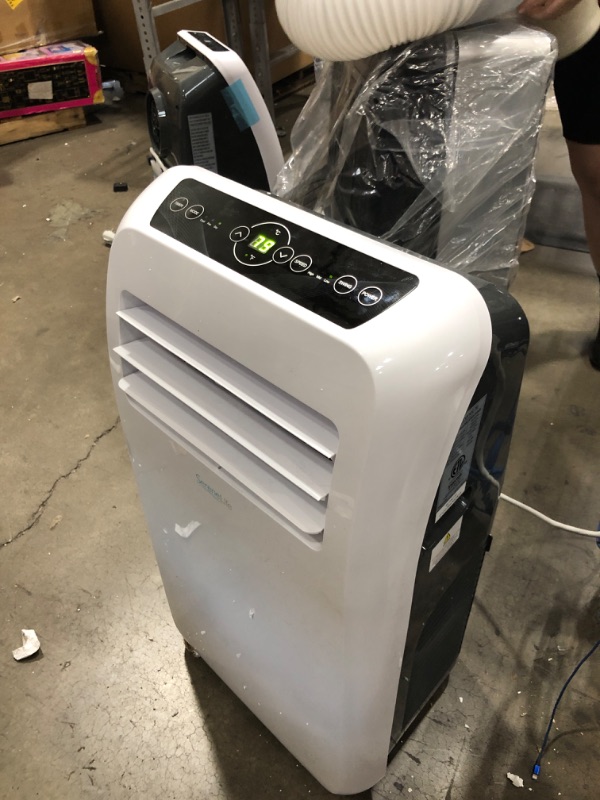 Photo 1 of SereneLife SLPAC10 Portable Air Conditioner Compact Home AC Cooling Unit with Built-in Dehumidifier & Fan Modes, Quiet Operation, Includes Window Mount Kit, 10,000 BTU, White
