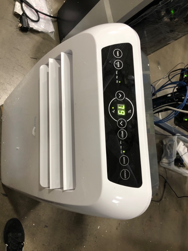 Photo 1 of SereneLife SLPAC10 Portable Air Conditioner Compact Home AC Cooling Unit with Built-in Dehumidifier & Fan Modes, Quiet Operation, Includes Window Mount Kit, 10,000 BTU, White

