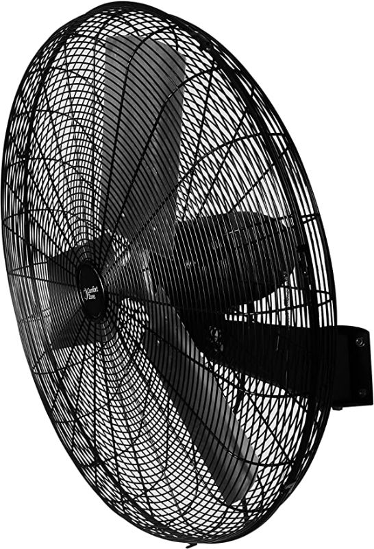 Photo 1 of Comfort Zone CZHVW30EX 30” 2-Speed Oscillating High Velocity Industrial Wall Fan, All-Metal Construction, Adjustable Tilt, Steel Mounting Bracket with Adjustable Angle, Aluminum Blades, Black
