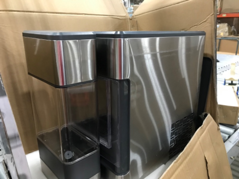 Photo 2 of GE Profile Opal | Countertop Nugget Ice Maker with Side Tank | Portable Ice Machine Makes up to 24 lbs. of Ice Per Day | Stainless Steel Finish
