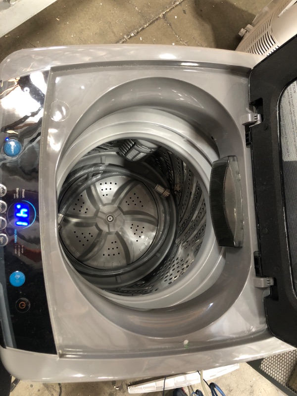 Photo 4 of COMFEE' Portable Washing Machine, 0.9 cu.ft Compact Washer With LED Display, 5 Wash Cycles, 2 Built-in Rollers, Space Saving Full-Automatic Washer, Ideal Laundry for RV, Dorm, Apartment, Magnetic Gray
