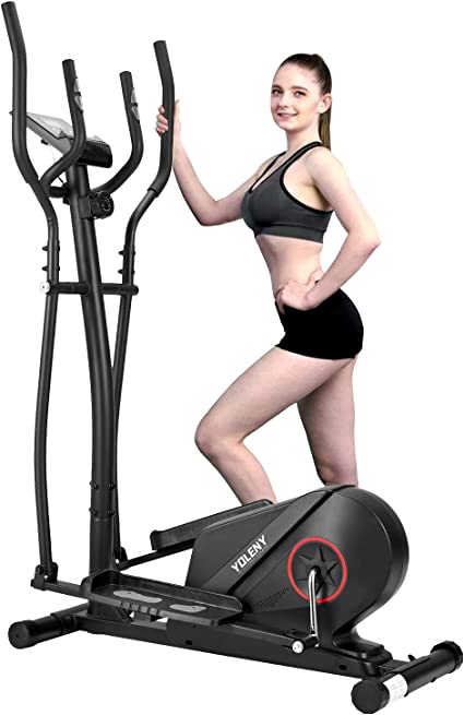 Photo 1 of **PARTS ONLY**YOLENY Elliptical Trainer, Magnetic Elliptical Machine with Multiple Resistance Levels, Portable Elliptical Trainer with LCD Monitor and Pulse Rate, Smooth Quiet Driven for Home Gym Office Workout