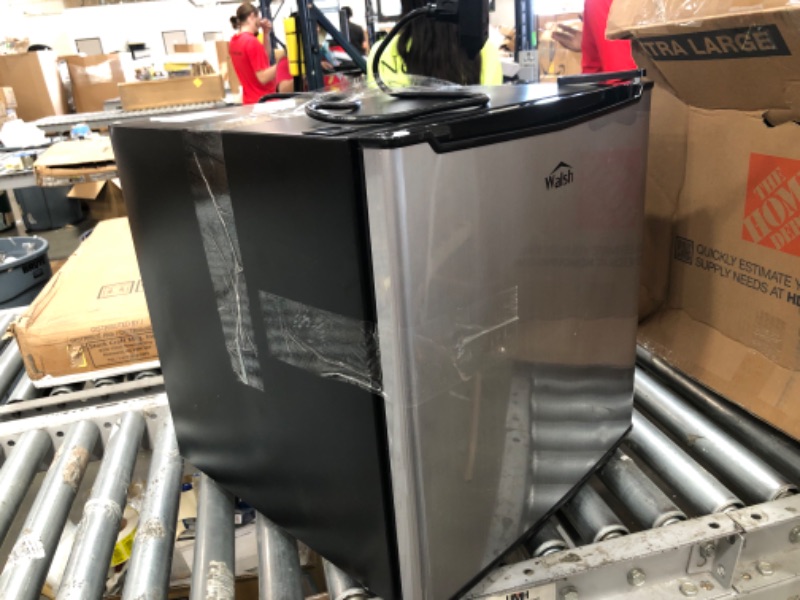 Photo 2 of ***PARTS ONLY*** Walsh WSR17S5 Compact Refrigerator, 1.7 Cu.Ft Single Door Fridge, Adjustable Mechanical Thermostat with Chiller, Reversible Doors, Stainless Steel Look
