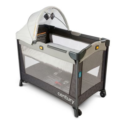 Photo 1 of Century Travel on Lx 2-in-1 Compact Playard with Bassinet in Metro Grey
