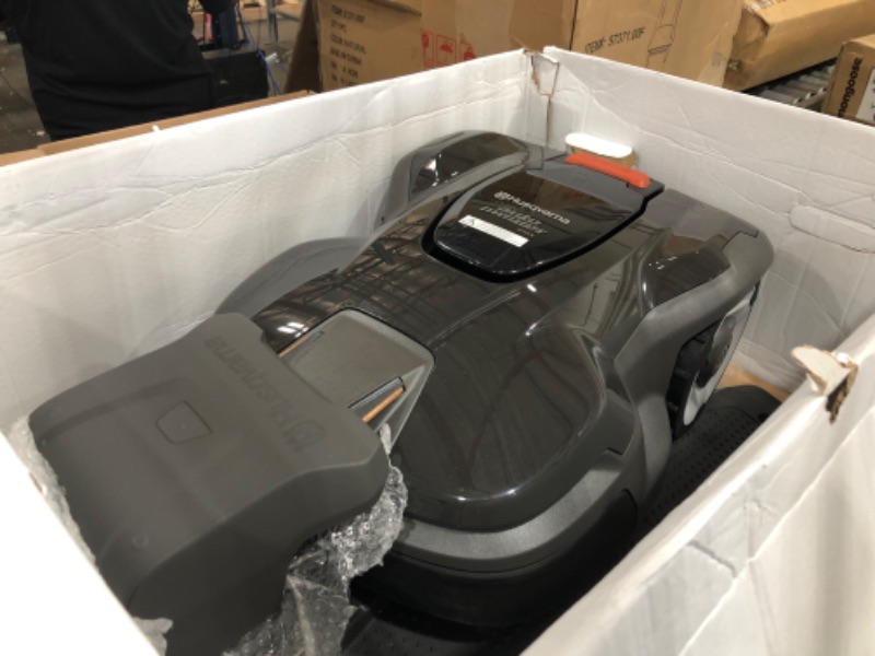 Photo 1 of Husqvarna Automower 415X Robotic Lawn Mower with GPS Assisted Navigation, Automatic Lawn Mower with Self Installation and Ultra-Quiet Smart Mowing Technology for Small to Medium Yards (0.4 Acre)
