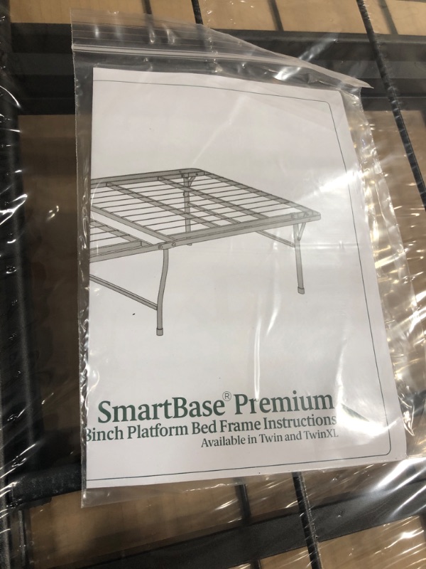 Photo 1 of ZINUS SmartBase Heavy Duty Mattress Foundation / 18 Inch Metal Platform Bed Frame / No Box Spring Needed / Sturdy Steel Frame / Underbed Storage, Twin