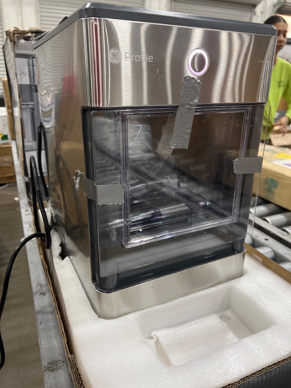 Photo 2 of GE Profile Opal | Countertop Nugget Ice Maker with Side Tank | Portable Ice Machine Makes up to 24 lbs. of Ice Per Day | Stainless Steel Finish
