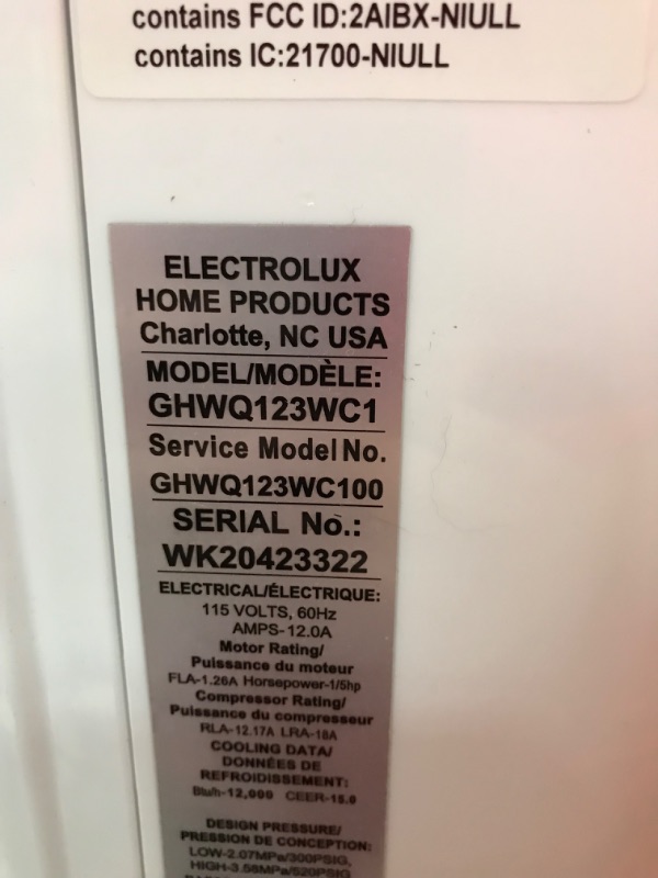 Photo 6 of Frigidaire GHWQ123WC1 Inverter Quiet Temp Room Air Conditioner, 12,000 BTU with Wi-Fi Connected, Energy Star Certified, Easy-to-Clean Washable Filter, Eco Mode, in White
