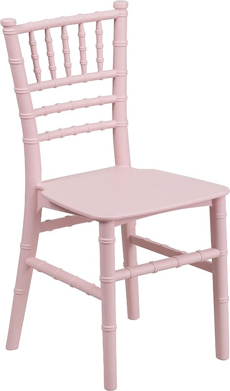 Photo 1 of 5PCK Flash Furniture Child’s Pink Resin Party and Event Chiavari Chair for Commercial & Residential Use
