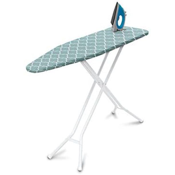 Photo 1 of 4-Leg Steel Top Ironing Board, Blue Lattice Cover,