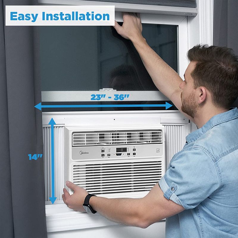 Photo 1 of Midea 12,000 BTU EasyCool Window Air Conditioner, Dehumidifier and Fan - Cool, Circulate and Dehumidify up to 550 Sq. Ft., Reusable Filter, Remote Control
