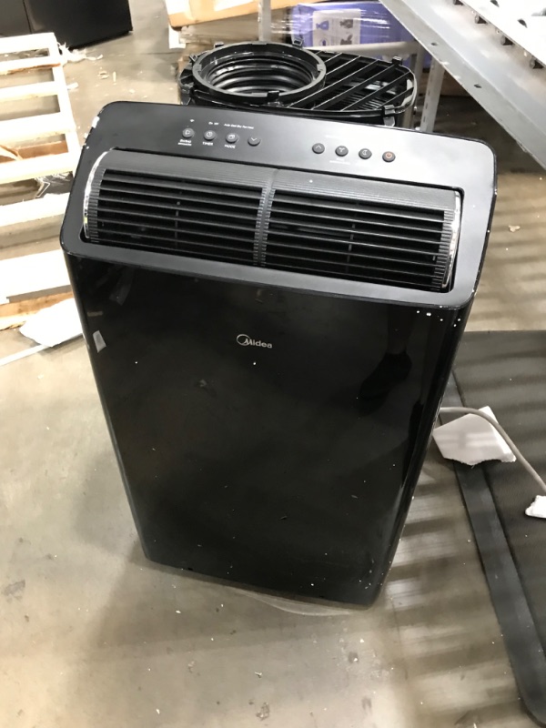 Photo 2 of Midea Duo 14,000 BTU (12,000 BTU SACC) Smart HE Inverter Ultra Quiet Portable Air Conditioner with Heat-Cools Up to 550 Sq. Ft., Works with Alexa/Google Assistant, Includes Remote Control & Window Kit
