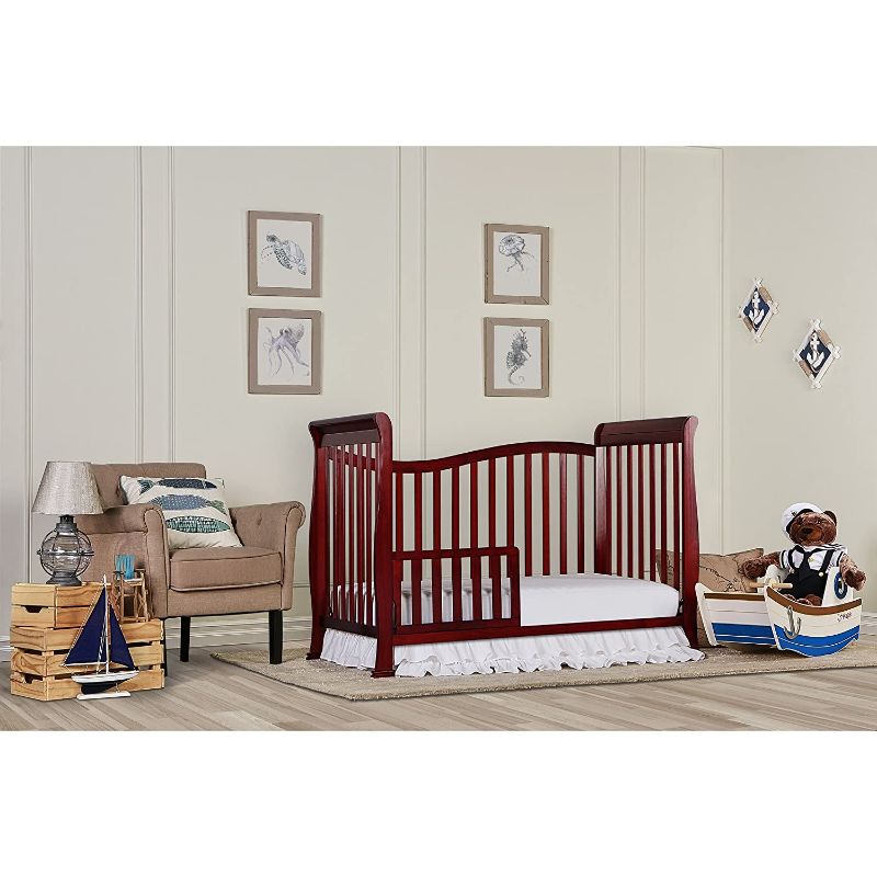 Photo 1 of Dream On Me Violet 7 in 1 Convertible Life Style Crib in Espresso, Greenguard Gold Certified
