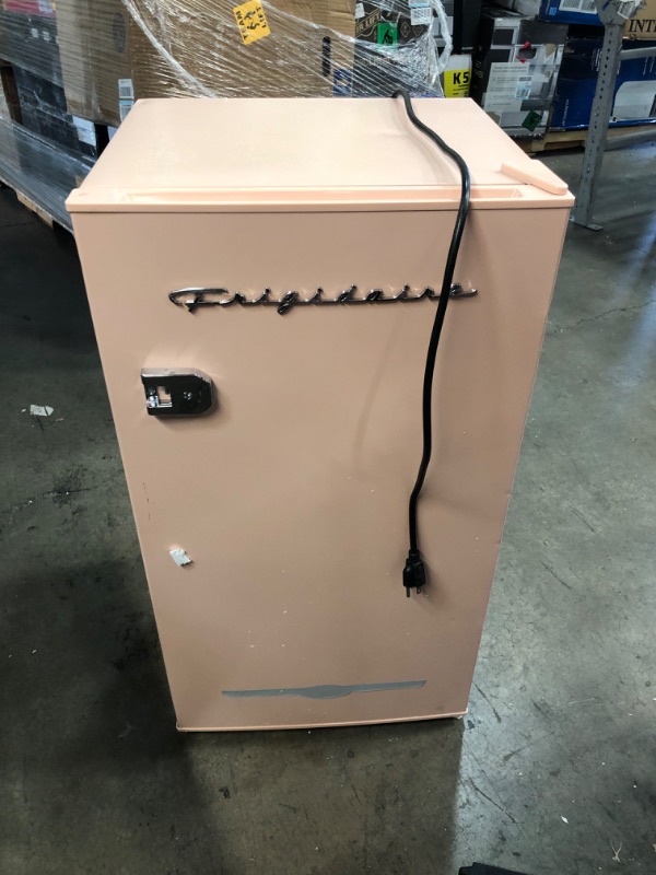 Photo 2 of Frigidaire 3.2 Cu Ft Retro Compact Refrigerator with Side Bottle Opener EFR376 Coral
