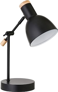 Photo 1 of Amazon Basics Adjustable Table Lamp with LED Bulb - 9.5" x 6" x 16", Matte Black
