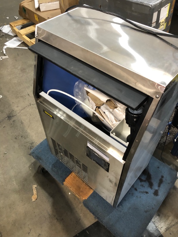 Photo 10 of **Parts Only** Non Functional**VEVOR 110V Commercial Ice Maker 110 LBS in 24 Hrs with Water Drain Pump 33LBS Storage Stainless Steel Commercial Ice Machine 4x9 Ice Tray LCD Control Auto Clean for Bar Home Supermarkets
