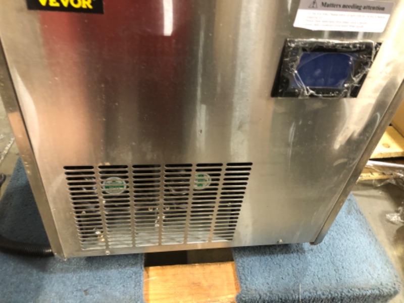 Photo 6 of **Parts Only** Non Functional**VEVOR 110V Commercial Ice Maker 110 LBS in 24 Hrs with Water Drain Pump 33LBS Storage Stainless Steel Commercial Ice Machine 4x9 Ice Tray LCD Control Auto Clean for Bar Home Supermarkets
