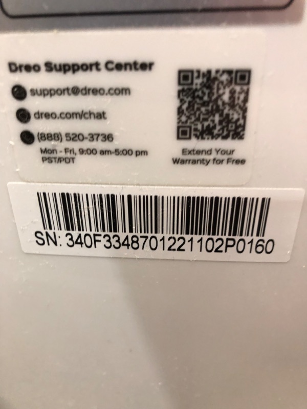 Photo 1 of Dreo TwinCool 12000 BTU Smart Inverter Portable Air Conditioner with Dual Hose, 42dB Quiet,Powerful Cooling, Up to 450 Sq Ft, Remote Control, Dehumidify, 24H Timer, Window Mount Kit, White, DR-HAC001
