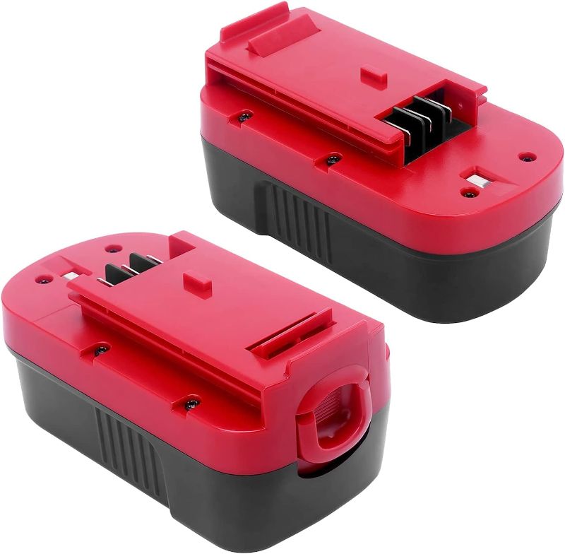 Photo 1 of ?Upgraded to 4500mAh? 2-Pack 18 Volt Ni-Mh HPB18 Replacement Battery Compatible with Black and Decker 18V HPB18 HPB18-OPE 244760-00 FSB18 A1718 FS18FL Firestorm Cordless Power Tools
