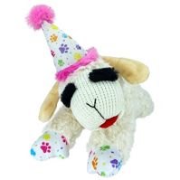 Photo 1 of 3 PACK***
Multipet Lamb Chop Party Hat Dog Toy - Pink - M

