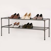 Photo 1 of 2-Tier Fabric Shoe Rack - Room Essentials™

