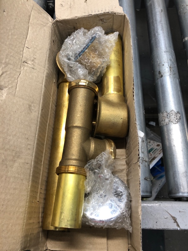 Photo 2 of MISSING HARDWARE ONLY***
Westbrass 79220CP 14" 20 Gauge Brass Trip Lever Bath Waste and Overflow with Grid Drain