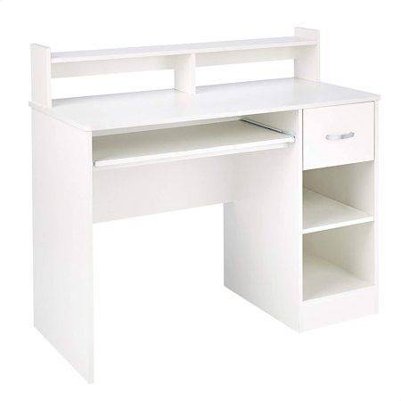 Photo 1 of **Missing Hardware**Rockpoint Kora Computer Desk with Keyboard Tray, Daisy White
