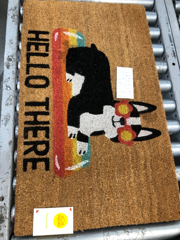 Photo 2 of 1'6x2'6 Hello Summer Dog Doormat Natural - Sun Squad
