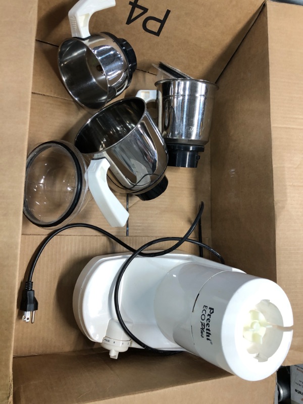 Photo 2 of ***PARTS ONLY***  Preethi Eco Plus Mixer Grinder 13"D x 18"W x 9"H

