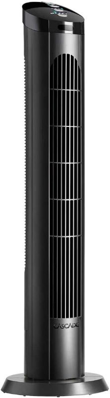 Photo 1 of Cascade 40" 4-Speed and 3 Unique Wind Modes Oscillating Tower Fan with Remote Control, Ultra-quiet Cooling Solution for your Home or Office
