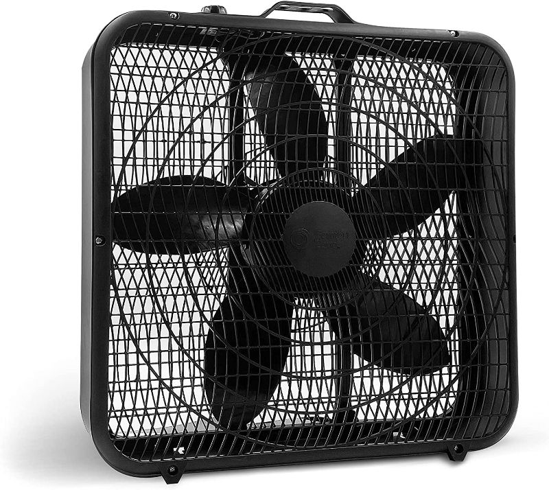 Photo 1 of Comfort Zone CZ200ABK 20" 3-Speed Box Fan for Full-Force Air Circulation with Air Conditioner, Black
